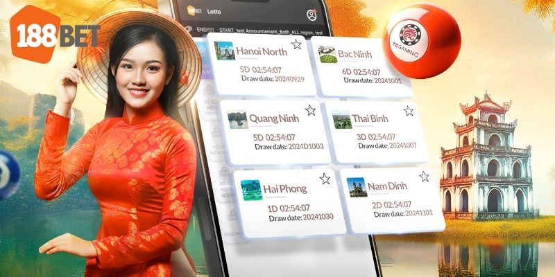 Cách đặt cược xổ số đơn giản tại 188BET